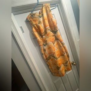 Yellow Floral Calvin Klein Dress